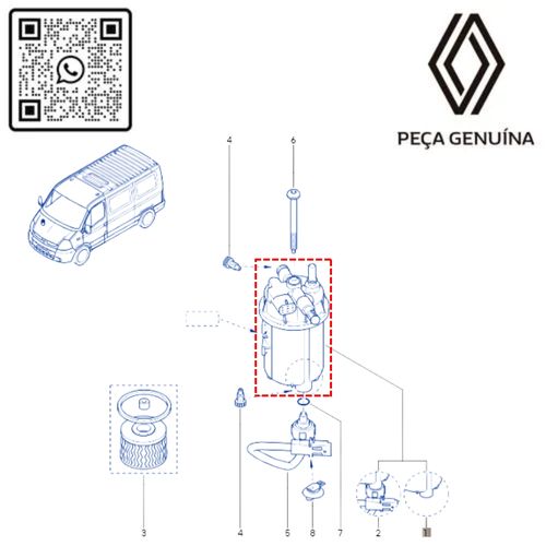 RN 780972 8200780972 FILTRO DE COMB. COMPLETO MOT 2.5 16V G9U MASTER 3